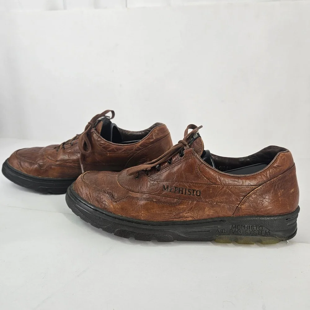 Mephisto Dribbler Runoff Air Mens Leather‎ Lace Up Casual Walking Shoes Brown 10